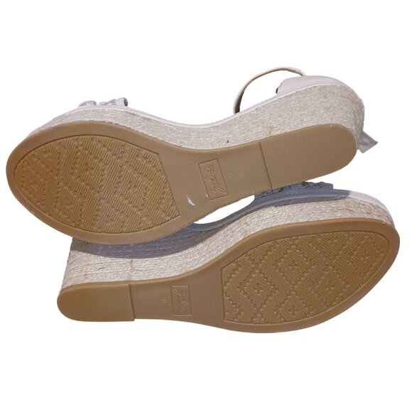 NEW Zodiac Sabeen Braided Espadrille‎ Wedge Sandals Natural/Gold/Silver Size 9.5 - Picture 10 of 13